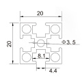 Industrial -Aluminium -Legierungsprofil 2020 Aluminiumprofil